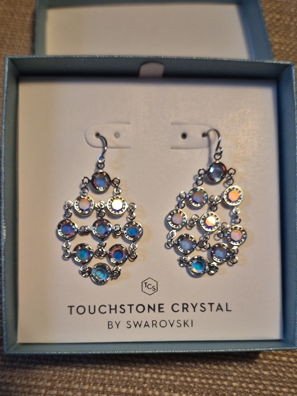 Touchstone Crystal Iridescent Multicolor Drop Earrings